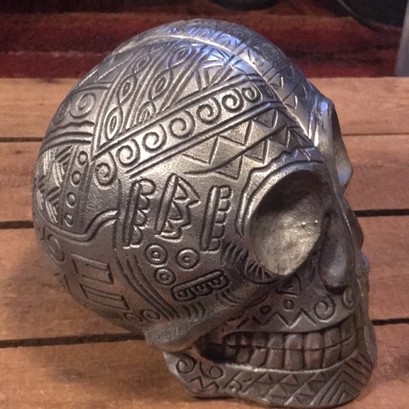 Pottery Barn Teen & Zoe Ziegler Collaboration Metal Split Skull Bookends 💀 - Picture 4 of 11